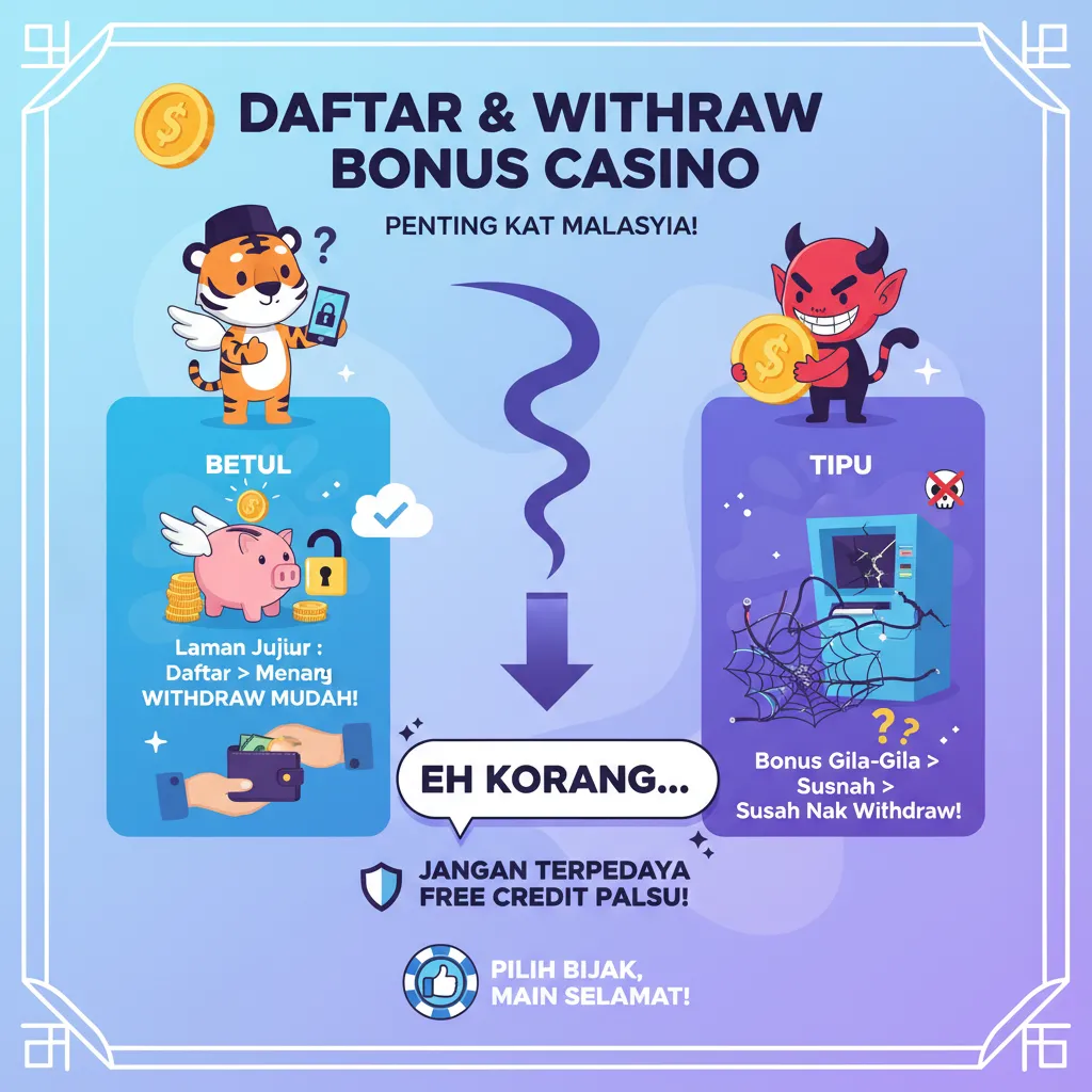 Daftar Akaun Dan Withdraw Bonus Casino